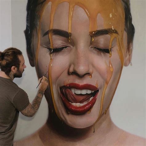 Mike Dargas Oil Painting Woman Hyper Realistic Paintings Painting Words Portrait Drawing