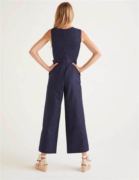 Dorothea Wrap Jumpsuit Navy Boden Womens Jumpsuits ~ Nicdegrootart