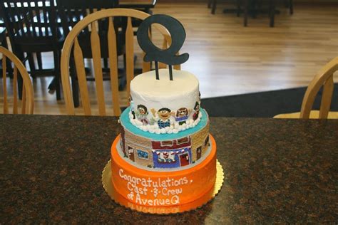 You might think that android 10 lacking a dessert name is due to google having a hard time finding a sweet starting with q, but that's not the case. Avenue Q Cast and Crew Cake | Cake, Food, Desserts