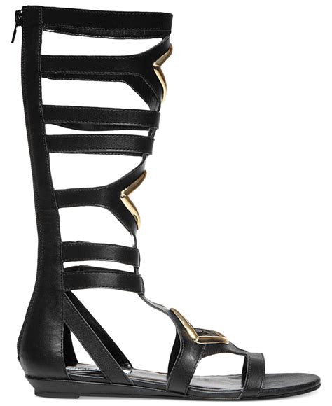 steve madden women s aristotle gladiator sandals in black lyst