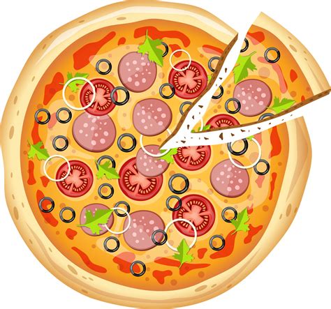 Fresh Pizza And Pizza Box Clipart Design Illustration 9384620 Png