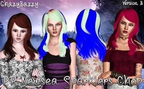 Newsea`s Sparklers Chop Hairstyle Retextured By Chazy Bazzy Sims 3 Hairs