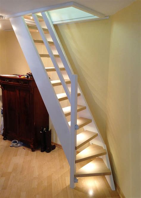 Large safety handles at top. garage pull down stairs attic ladders best custom made ...