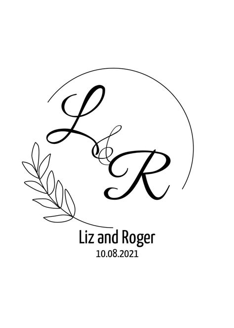 Wedding Logo Wedding Monogram Wedding Initials Digital Etsy