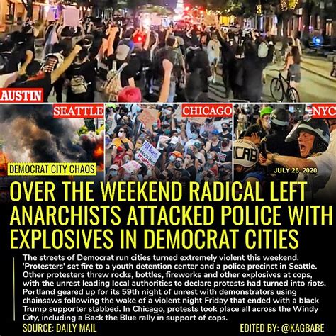 The Streets Of Democrat Run Cities Turned Extremely Violent This
