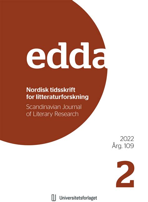 Edda Volume 109 Issue 2 Table Of Contents
