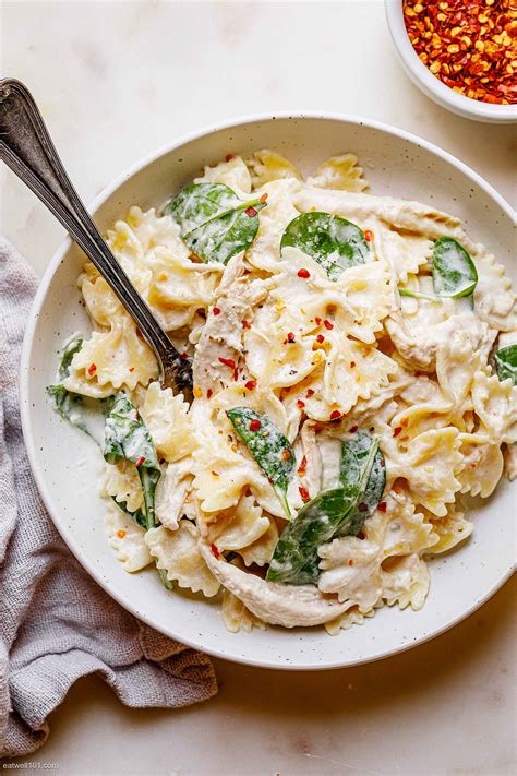 Creamy Spinach Chicken Pasta Recipe How To Make Creamy Chicken Pasta