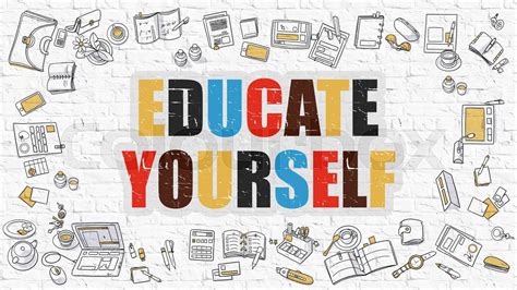 Educate Yourself Concept With Doodle Design Icons Stock Image