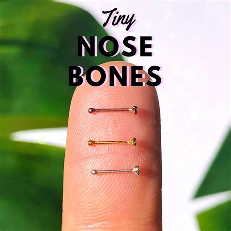 Tiny 1mm Nose Bone Nose Piercing Ball Nose Stud Dainty Nose Etsy