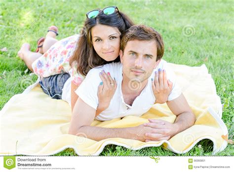 Happy Loving Young Couple Outdoors Stock Image Image Of Boyfriend