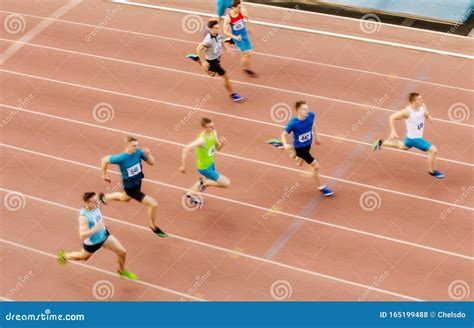 Men Sprint Race On Track Editorial Stock Photo Image Of Male 165199488