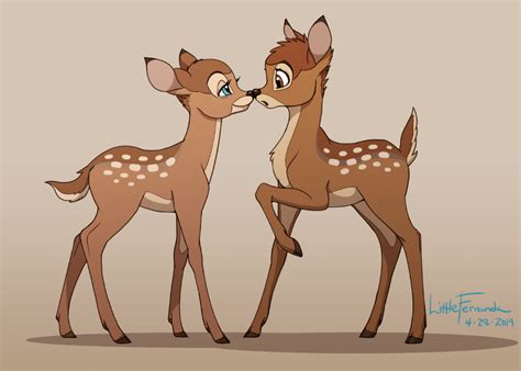 Bambi And Faline Redrawn 2019 By Littlefernanda On Deviantart Bambi