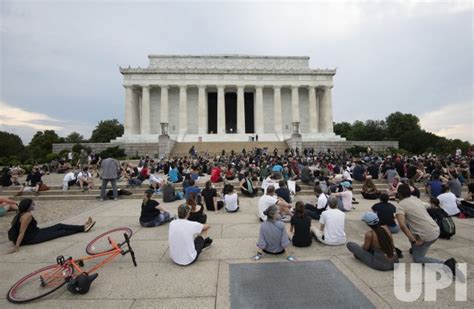 Photo Protesters Demonstrate At Lincoln Memorial Against The Killing Of George Floyd