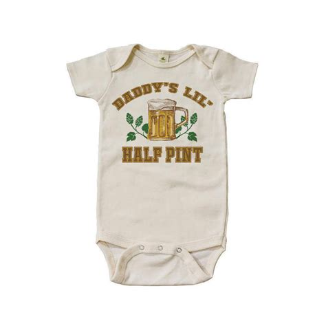 Daddys Lil Half Pint Graphic Bodysuit Spiritex Sustainable Fabric