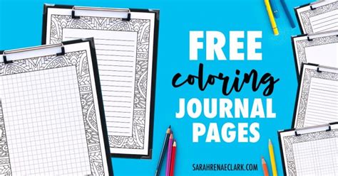 Free Printable Coloring Journal Pages Sarah Renae Clark Coloring