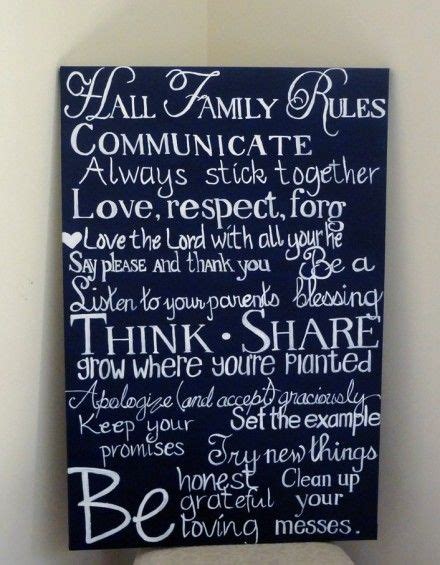 House Rules House Rules Quotes Chalkboard Quote Art
