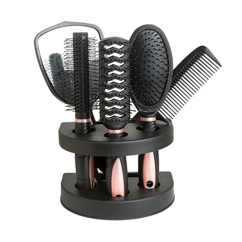 Set Of 5 Hair Combs Mirror Set Professional Salon Hair Cutting Brushes