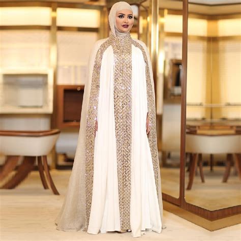 Dubai Kaftan Arabic Islamic Muslim Evening Dress Long Sleeve Modest