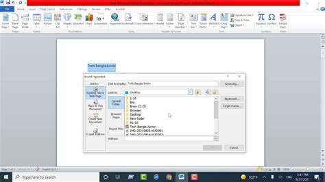 How To Insert A Hyperlink Or Create Hyperlink In Microsoft Word