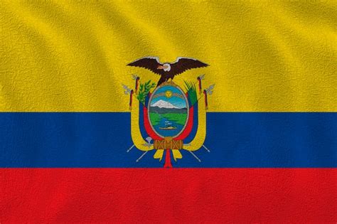 fondo de la bandera nacional de ecuador con la bandera de ecuador foto premium