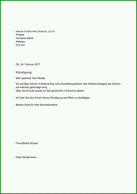 Neue Version K Ndigung Vorlage F R Arbeitsvertrag Schweiz Gratis Word