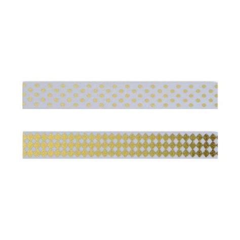 2 masking tapes blancs à motifs dorés décoration youdoit