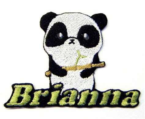 Iron On Personalized Panda Patch Custom Iron On Patches Iron On