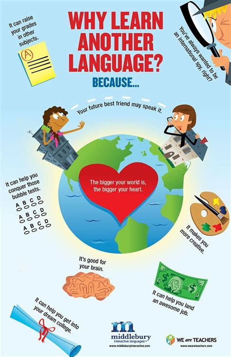 educational infographic why learn another language the benefits of second language