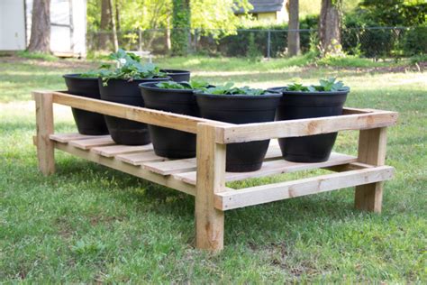 How To Build A Container Garden Stand Stacies Spaces