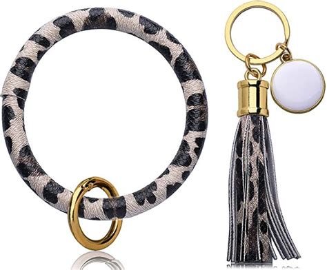 Key Chains Ring Bracelet For Women Tassel Bangle Round