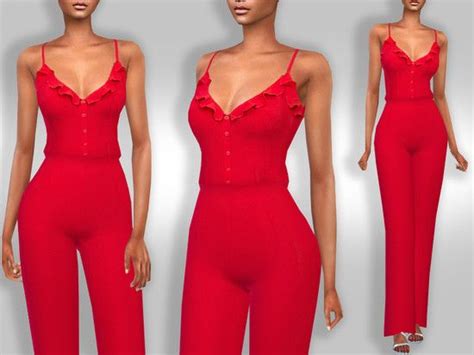 Female Ruffle Detail Jumpsuit Design By Saliwa Found In Tsr Category