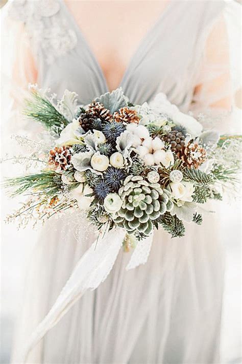 27 Stunning Winter Wedding Bouquets See More Weddingforward