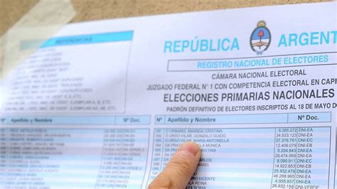 Ya está disponible el padrón electoral definitivo para las PASO