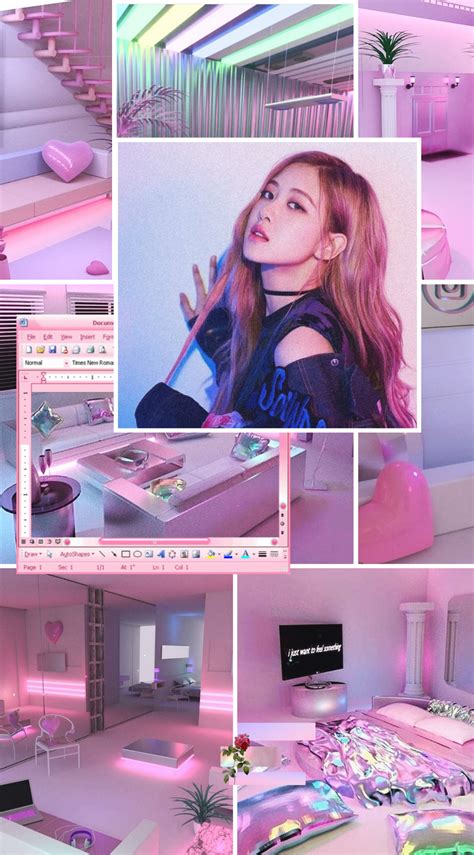 Freetoedit Blackpink Rose Chaeyoung Pink Aesthetic Wall