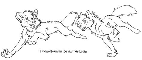 Wolf Run Lineart By Firewolf Anime On Deviantart