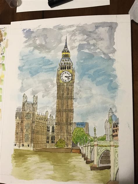 Big Ben Rwatercolor