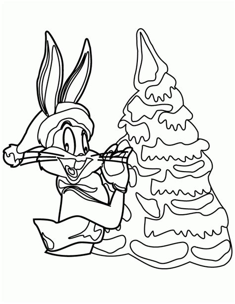 Bugs Bunny With Carrot Rabbit Coloring Page Printable