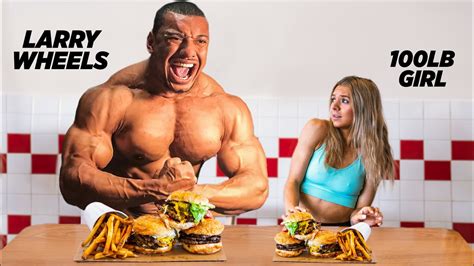 100lb Girl Eats Larry Wheels Bulking Diet 8000 Calories Youtube