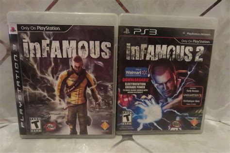 Set Of 2 ~~ Ps3 Infamous 1 And Infamous 2 Playstation 3 Ps3 Video