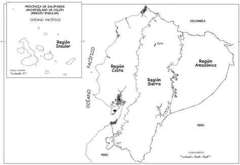 Mapa Del Ecuador Regiones Sierra Costa Amazon A Insular