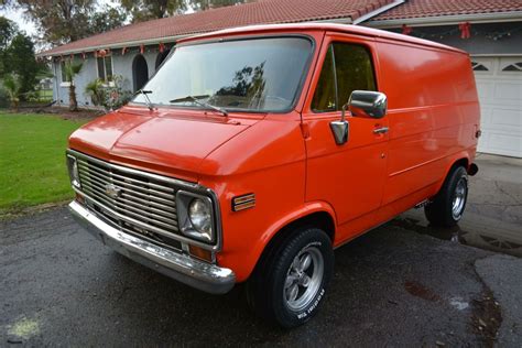 1974 Chevrolet G10 Deluxe 59125 Miles Orange Van 350 Cid V8 Automatic