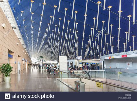 Shanghai Pudong Airport Interior In China Stock Photo Alamy