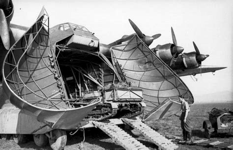 The Messerschmitt Me 323 Gigant Transport Plane Unloading Armored