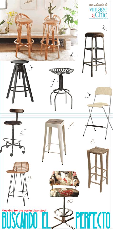 taburetes altos bar stools industrial vintage caña madera ...