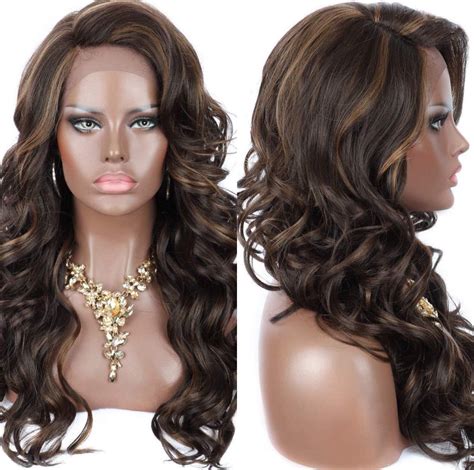 24 Brown Highlighted Lace Front Wigs With Baby Hair New Etsy Front