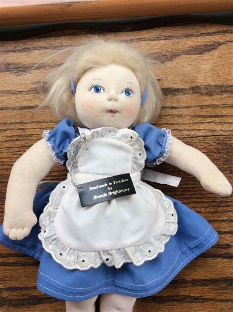 Beautiful Vintage 13” Ragcloth Hand Made Ooak Doll By Brenda