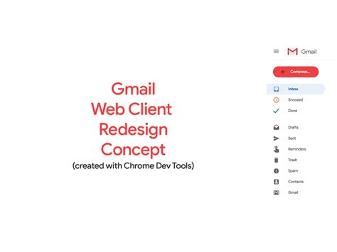 Gmail Redesigned W Chromedevtools Uplabs