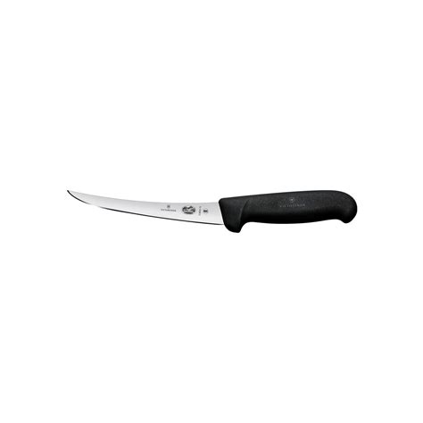 victorinox fibrox curved flexible narrow blade boning knife 15cm black