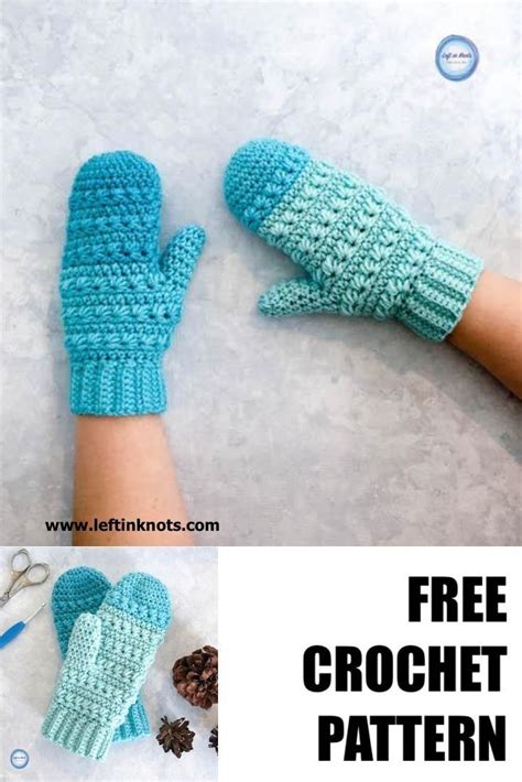 Crochet Mitts Crochet Wrist Warmers Crochet Mittens Free Pattern