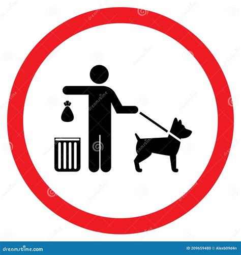 Pick Up After Your Dog Sign Stock Vector Illustration Of Pooping